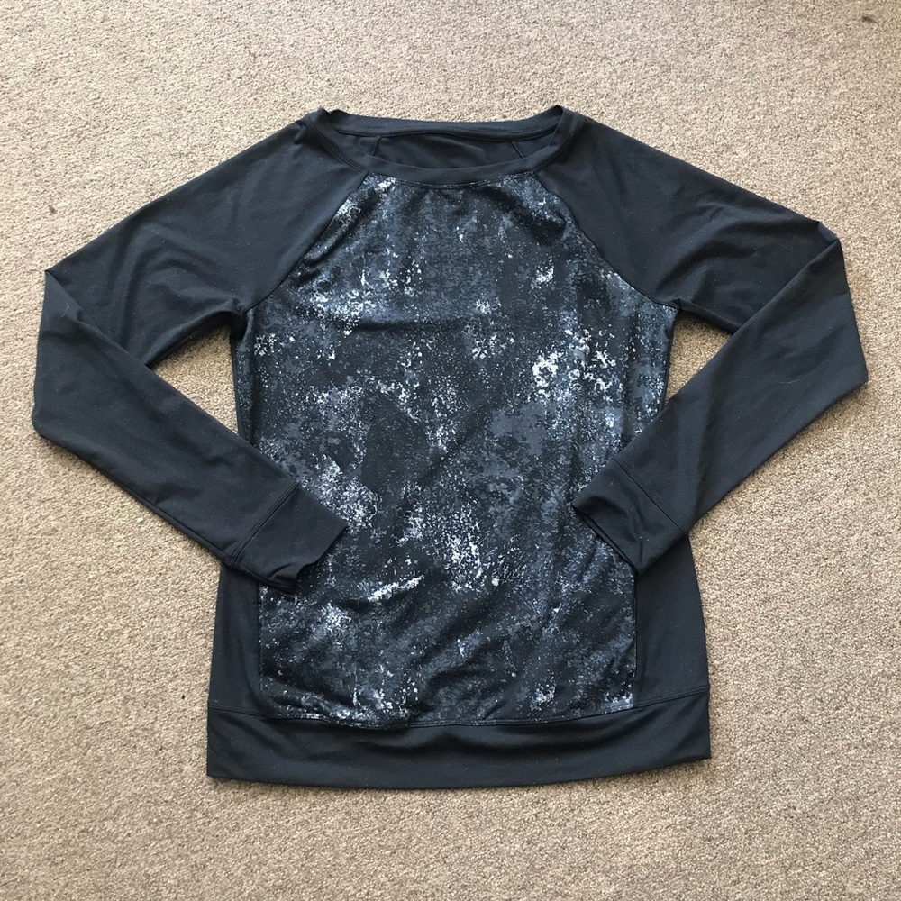 Under armour long sleeve raglan marble drifit nike